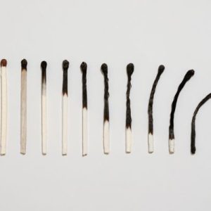 Burned matches in a row