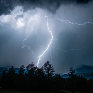Thunder storm with lightning